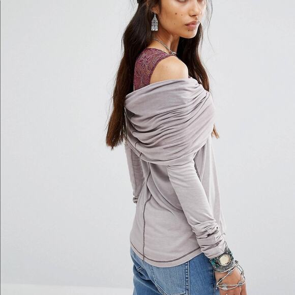 We The Free Free People Cosmo Cowl Neck Shirt Size Small - Picture 4 of 9
